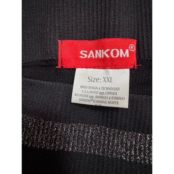 SANKOM Patent Shapewear Crop Leggings XXL Slimming Shaper Pants Black NWT - Picture 7 of 8